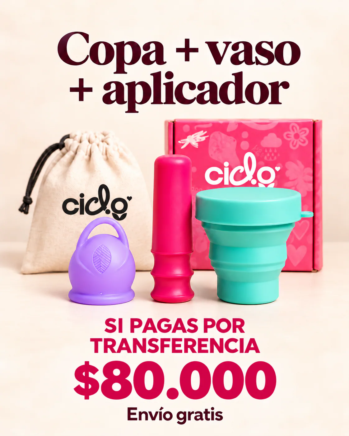 Copa, Vaso + Aplicador