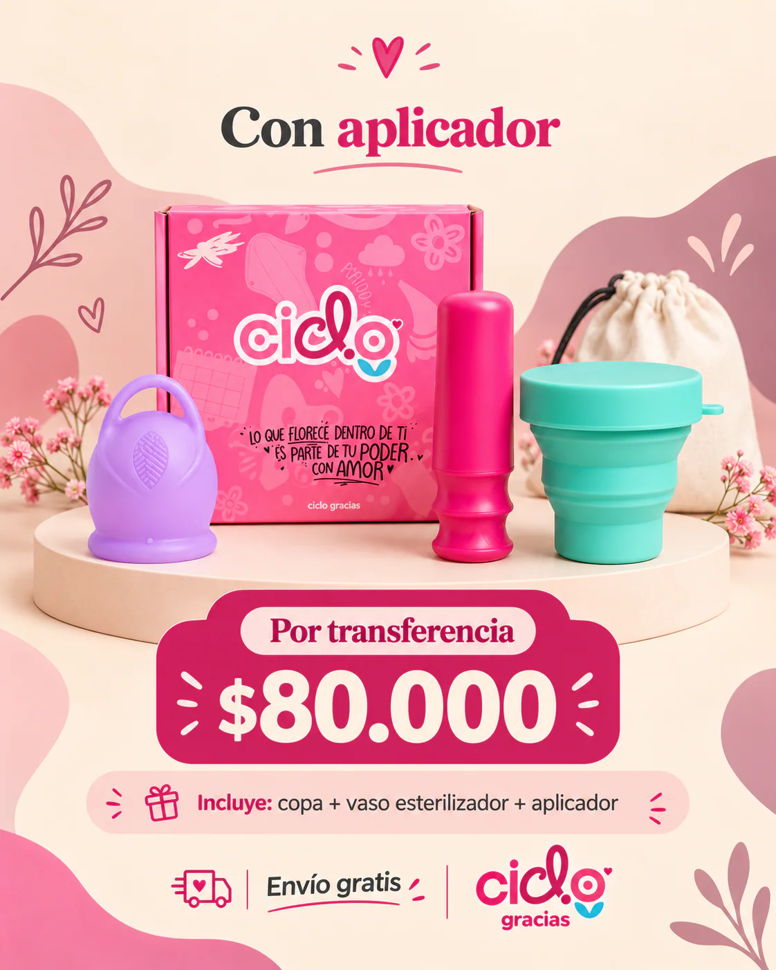Copa, Vaso + Aplicador